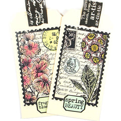 flowers rubber stamp