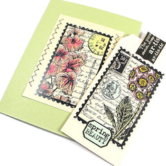 flowers rubber stamp