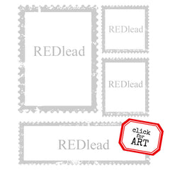 Postage Stamp Frames Rubber Stamp