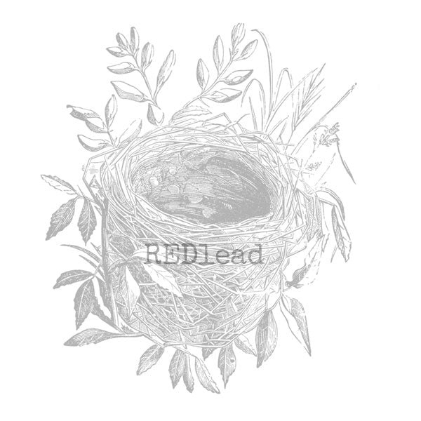 Spring Bird Nest Rubber Stamp