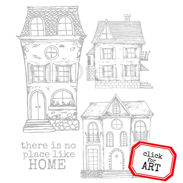 There is No Place Like Home Rubber Stamp