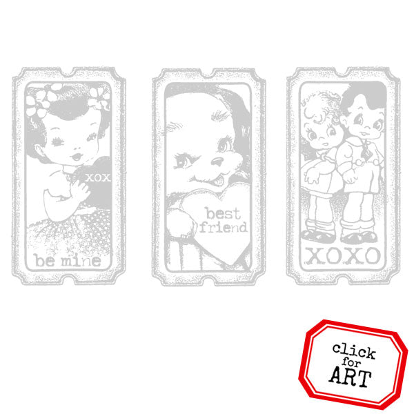 Best Friend Valentine Ticket Rubber Stamp