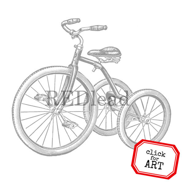 Tricycle Rubber Stamp