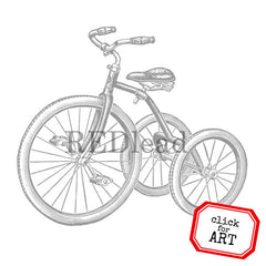Tricycle Rubber Stamp