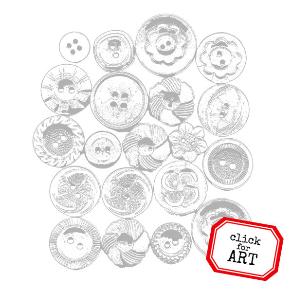 Vintage Buttons Rubber Stamp
