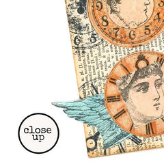 Paris Clock Rubber Stamp