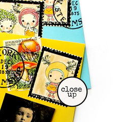 Wee WimZe Pen Pal Gal Wood Mount Rubber Stamp