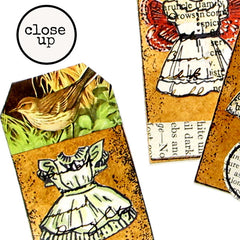 Wood Mount Dress Rubber Stamps