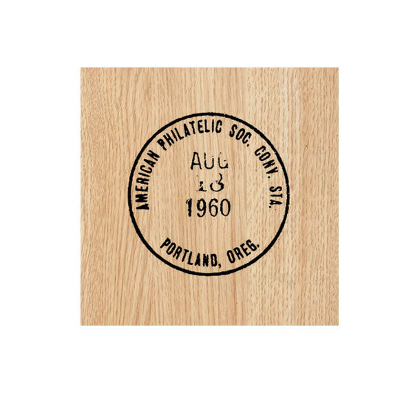 American Philatelic Postmark Wood Mounted Rubber Stamp