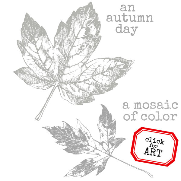 An Autumn Day Rubber Stamp