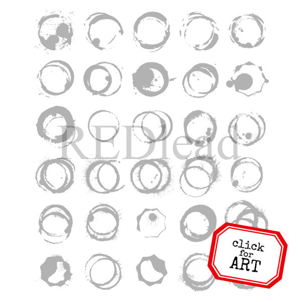 Circles of Ink Rubber Stamp
