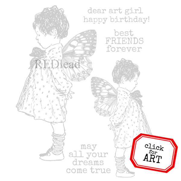 Dear Art Girl Rubber Stamp