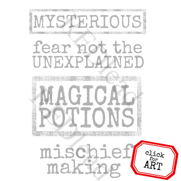 Mysterious Halloween Rubber Stamp