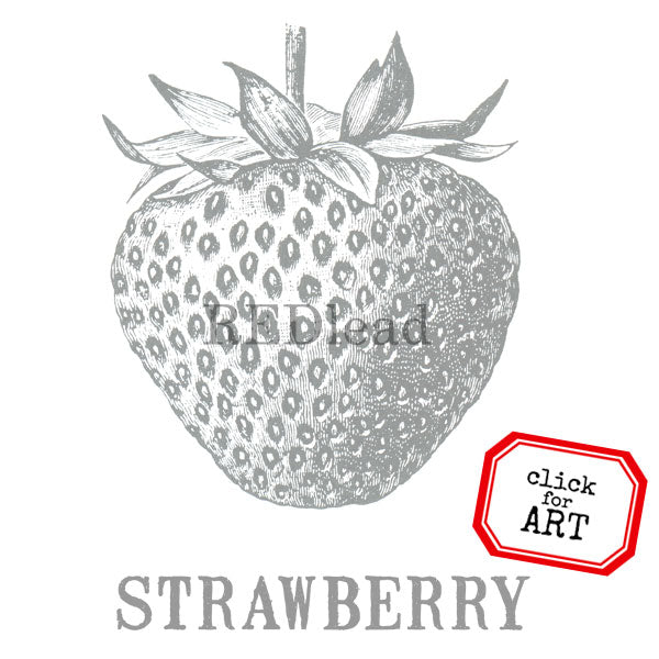 strawberry rubber stamp