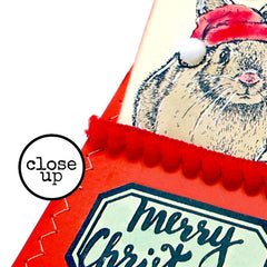 Santa Bunny Rubber Stamp