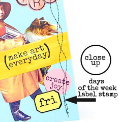 Days of the Week Little Label Rubber Stamp