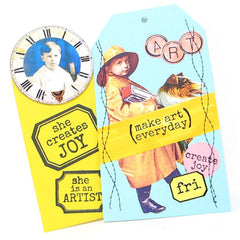 Days of the Week Little Label Rubber Stamp