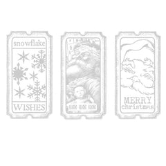 Snowflake Wishes Tickets Christmas Rubber Stamp