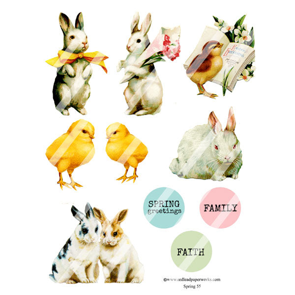 Spring 55 Collage Sheet