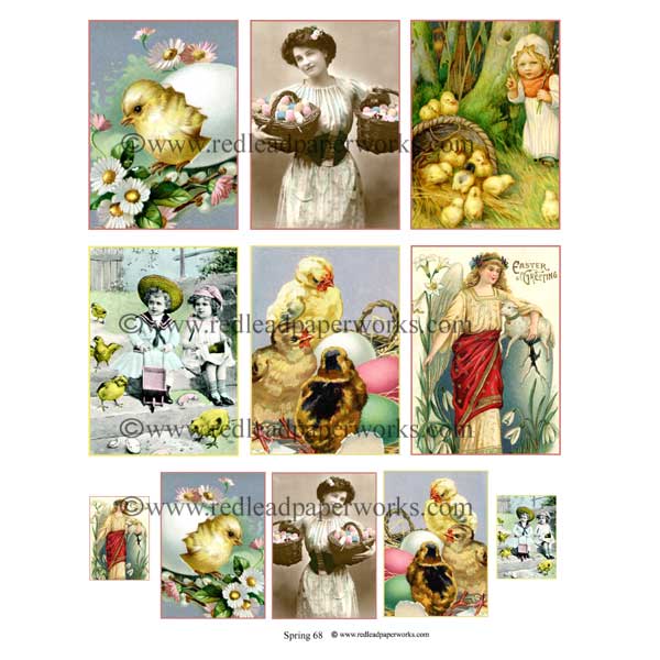 Five Collage Artist Trading Cards 