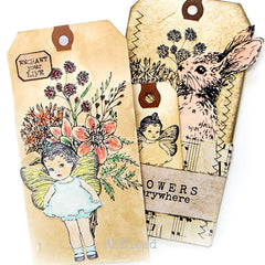 Gracie Garden Fairy Wood Mounted Rubber Stamp