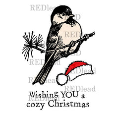 Wishing You a Cozy Christmas Rubber Stamp
