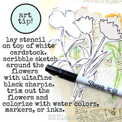 Flowers Art Stencil 