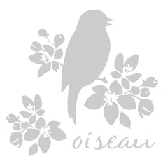 Oiseau Bird Art Stencil 6 x 6