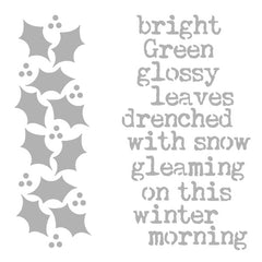 Bright Green Glossy Leaves 6" x 6" Stencil SAVE 40%