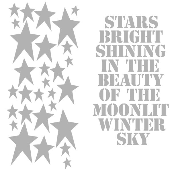 Stars Bright Shining 6" x 6" Art Stencil