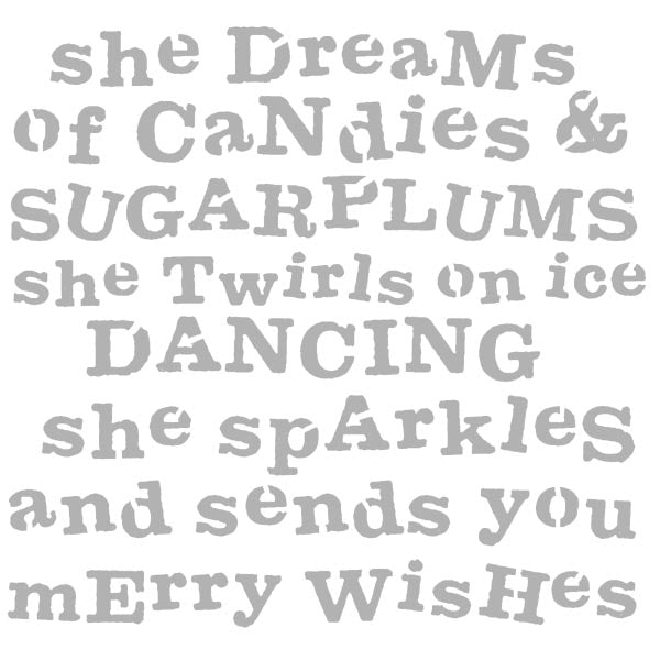 She Dreams of Candies 6" x 6" Art Stencil