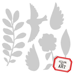 Red Lead Collage Elements Art Stencils for Artists Crafters Makers