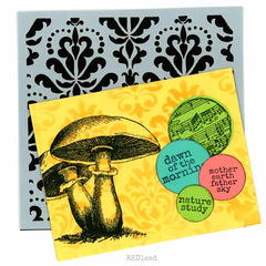mushroom rubber stamp