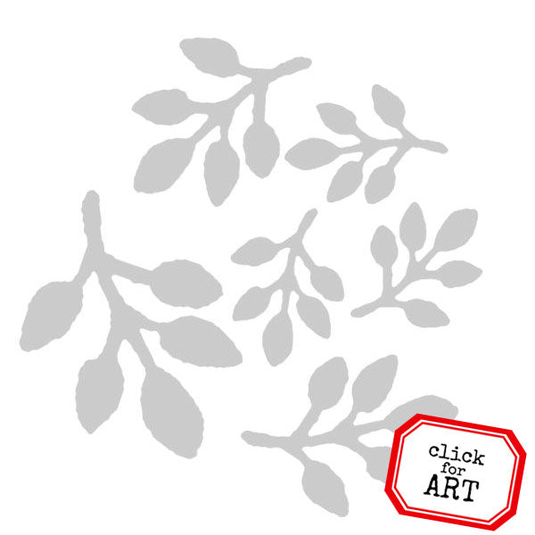 Floret Leaves 6" x 6" Art Stencil