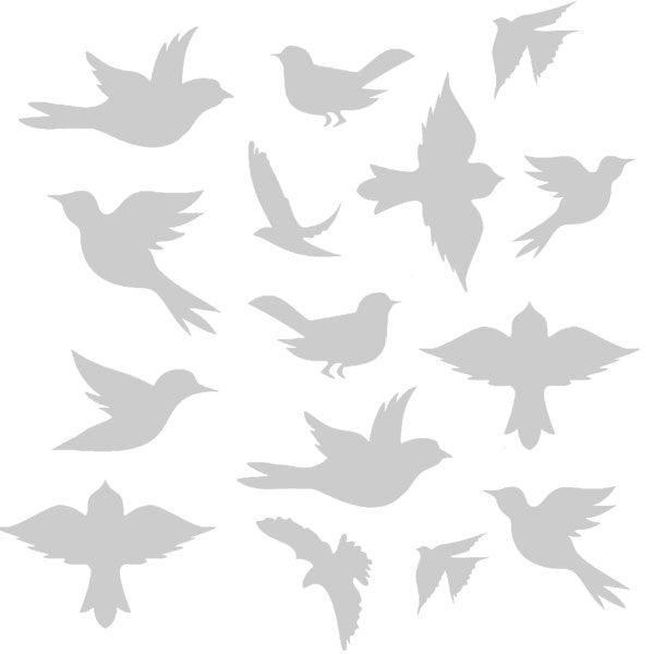 Flying Birds Stencil 6 x 6