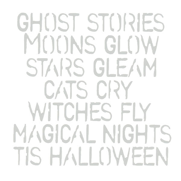Ghost Stories Halloween Stencil 6 x 6