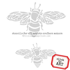 2 Honeybees Art Stencil 6 x 6