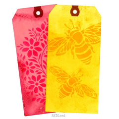 2 Honeybees Art Stencil 6 x 6