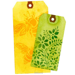 2 Honeybees Art Stencil 6 x 6