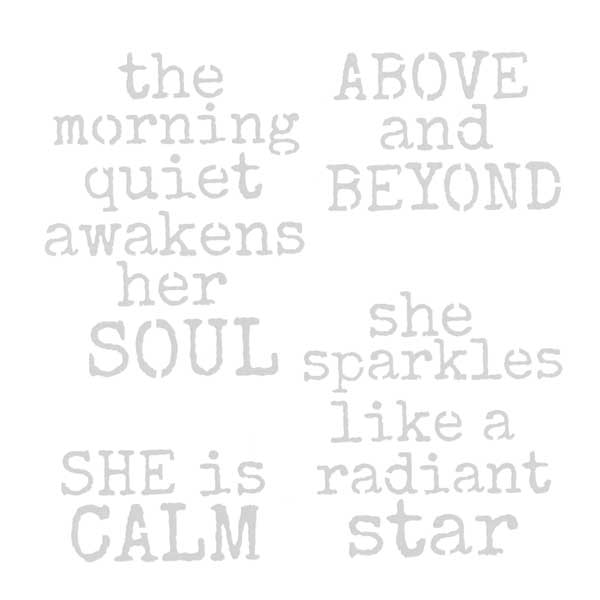 The Morning Quiet Stencil 6 x 6