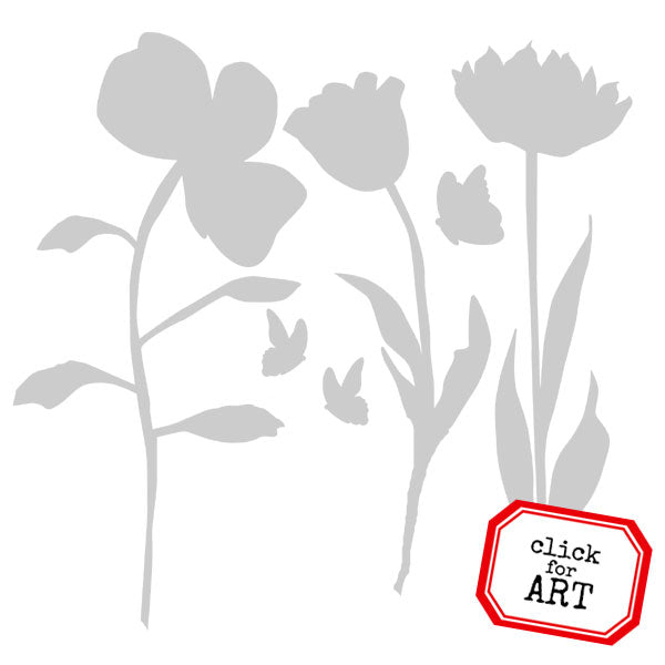 Tuesday Flowers Stencil 6 x  6 Save 40%