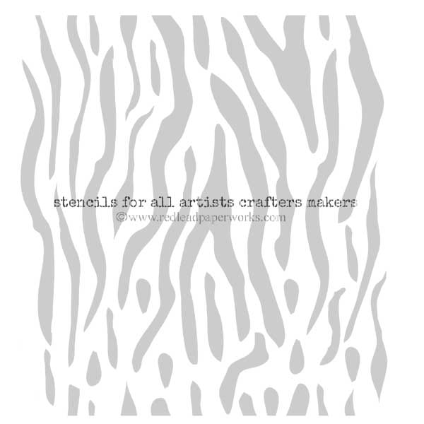 Zebra Pattern Stencil 6 x 6