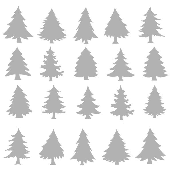Winter Evergreen Trees Stencil 6 x 6 SAVE 40%