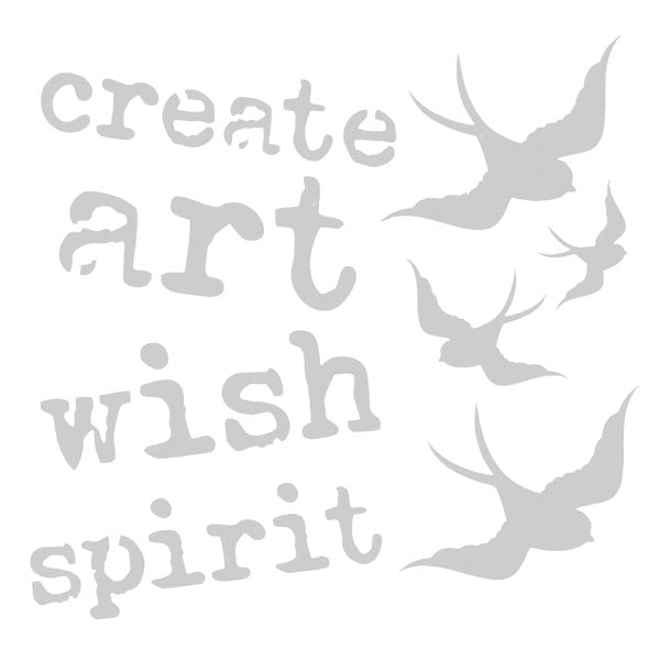 Create Art Wish Spirit Stencil 6 x 6
