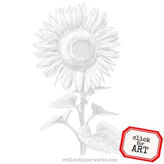 Sunflower Rubber Stamp