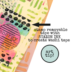Energy Circle Wood Mount Rubber Stamp