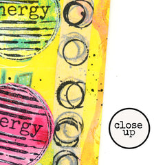 Energy Circle Wood Mount Rubber Stamp