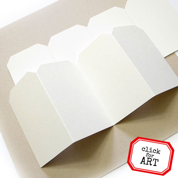 2 Antique White Tag Folders
