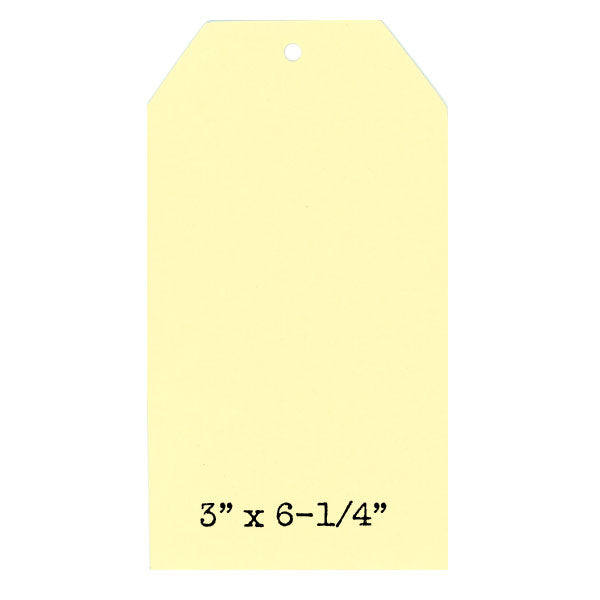 6 Sunshine Yellow Paper Cardstock Tags