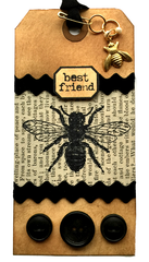 Honey Bee and Bunny Rabbit Rubber Stamp